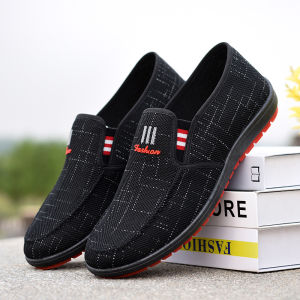 Breathable Slip-On Mens Canvas Shoes