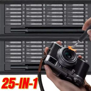 25 In 1 Magnetic Precision Screwdriver Set DIY Professional Hexagonal Flat Head Screw Repair Tools for Watch Camera Glasses