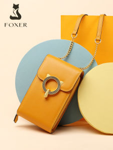 Lightweight Leather Crossbody Bag for Women Fashionable New 2025 Mobile Phone Pouch Youth Suitable Zipper Closure Vertical Shape