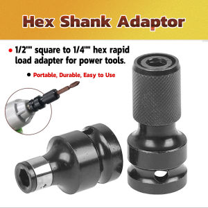 Digeo Hex Shank Adaptor Quick Release Impact Driver Electric Wrench Conversion Kit Quick Change Socket Adapter 1/2 to 1/4