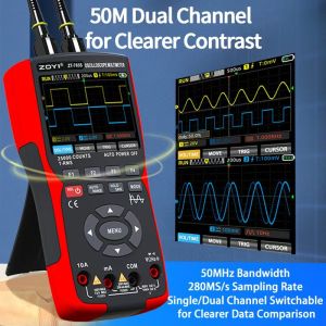 ZOYI ZT- 3-in-1 Oscilloscope Multimeter with 3.5 Inch IPS Display25000 Counts Dual Channel 50MHZ Bandwidth280MSa/s High