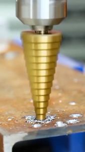 Mata Bor Obeng Pagoda Spiral Step Drill Untuk Baja Buat Besi Kerucut Tingkat Payung Cone set 3pcs