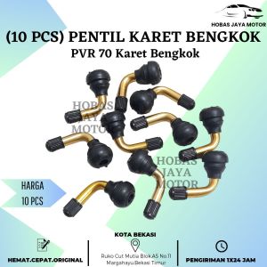 [1 Pak] Pentil Tubeless PVR 70 KARET Bengkok 60 derajat