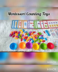 Montessori Counting Toys / Mainan Terapi Sensori dan Wicara / Mainan Montessori PAUD & Balita