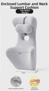 CHUYISHENG | Ergonomic Lumbar Support Cushion For Prolonged Sitting