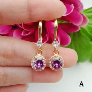 Anting Permata Cantik Lapis Emas Awet Anti Karat Gold Berkilau