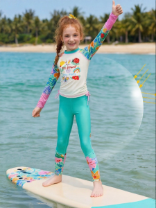 PPTOWN | Sun Protection Quick-Dry Swimsuit for Girls