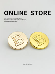 Nút Áo Khoác Da Vàng Nặng Mét Kim Loại Nút Áo Khoác Ngoài Nút Áo Sơ Mi Nút Áo Len Nút Tròn Cho Nam Và Nữ