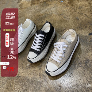 Korean Style Womens Shoes Dongdaemun 21 Autumn New Korean Style Leisure College Style Muffin Comfortable Platform All-Matching Lace Loop White Shoes