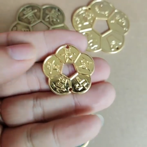 Đồng Xu Hoa Mai Phong Thủy 2.6cm Mạ Vàng / Màu Đồng