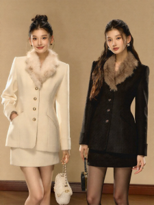oshea | Áo Khoác Peacoat Cổ Lông Gọn Gàng Thời Trang