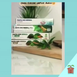 Pasta Gigi Herbal HNI HPAI Siwak Mint Sirih Propolis Cengkeh Sensitif Mint Bebas Fluroride Free