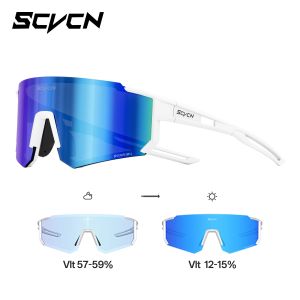 SCVCN New Photochromic Cycling Glasses Sports Sunglasses Outdoor Cycling Road MTB Bike Glasses UV400 Men Women Hiking Goggles