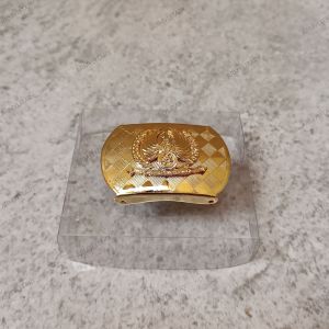 KEPALA SABUK KAI KUNINGAN MOTIF LOGO TIMBUL