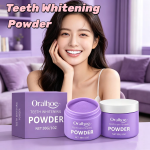 Purple Teeth Whitening Powder Instant Brighten Yellow Teeth Deep Cleansing Reduce Bad Breath Dental Bleaching Tooth Care Powder