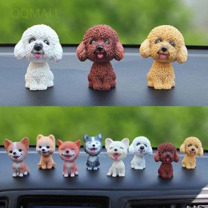 Car Dashboard Decor Nodding Puppy Toys Shaking Head Dog Ornaments Car Bobblehead Dog Toy Accessories