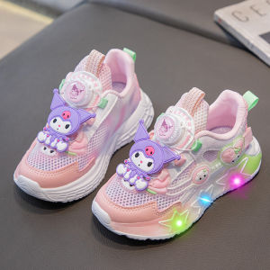 KUOBURENSHENG | Rotary Buckle Waterproof Light-up Non-slip Mesh Sport Shoes