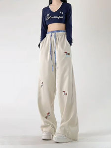 Quần Dài Thường Ngày Cho Nam Mùa Xuân Ống Đứng Thể Thao Quần Dài Ống Rộng Thoải Mái Phong Cách Thường Ngày