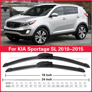 For KIA Sportage SL 2010 2011 2012 2013 2014 2015 Windshield Windscreen Brushes 24"+18" Accessories Wiper Front Wiper Blades