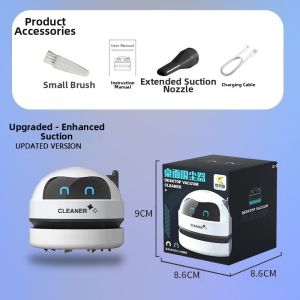 Seiko Mini Electric Handheld Vacuum Cleaner for Desktop Large Suction Power Childrens Cleaning Tool Small Household Dust Collector