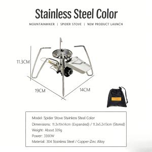 Mountainhiker | MOUNTAINHIKER Spider Stove Outdoor Folding Lightweight Portable Stainless Steel Stove Burner Tourist Picnic Hiking Survival Tool