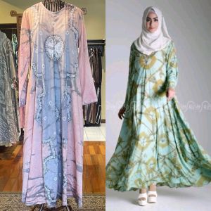 Umbrella Dress by Dian Pelangi LIMITED EDITION Busana Muslim Baju Maxi Gamis Abaya Gaun Kaftan Batik Busui Casual Formal Pesta Pernikahan Kondangan Lebaran Wanita Cantik Anggun Modis Modern Simple Elegan Mewah Model Korea Terbaru Motif Jumputan Kekinian