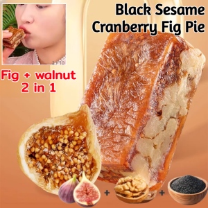 【Fast delivery】Black Sesame Cranberry Fig Pie Healthy Black Sesame Pastry Walnuts Peanut Pie Fig Dried Snacks Individual Packs-休闲食品零食