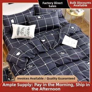Student Dormitory Washed Cotton Bed Sheet Cover Single Size