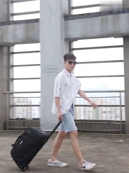 Travel Bag Large Capacity And Durable Hand Carry Black Luggage Bag With  Wheel Labor-Saving Trolley Bag( cap 10 to 15 kls Lazada PH