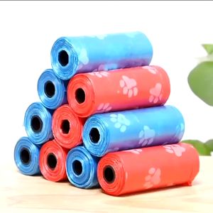 Plastik Poop Bags Plastik Motif Paws Untuk Kotoran Anjing / Kucing isi 15 Lembar