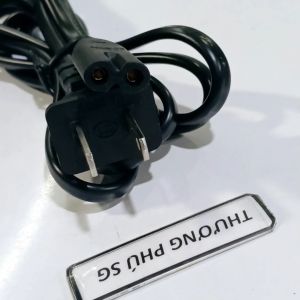 Cáp nguồn hai lổ tròn số 8 dài 1.5m / Đầu cắm 15mm x 7mm
