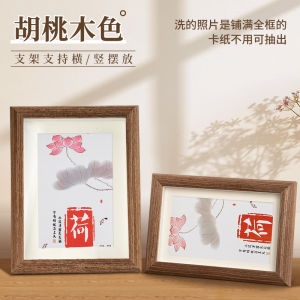 รูปภาพขนาด 6 นิ้วและ 8 นิ้ว รูปภาพขนาดใหญ่ พื้นที่สำหรับวางบนโต๊ะ รูปภาพพร้อมกรอบรูป ชั้นวางของตกแต่งบ้าน วัสดุไม้แท้