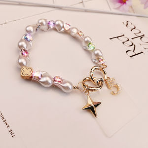 ZHENGEGE | Anti-Lost Colorful Heart Craft Bead Universal Charm Phone Strap