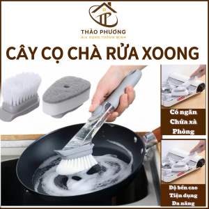 Bàn Chải Cọ Rửa Nồi Bát Đĩa 2 Trong 1 Đa Năng Kháng Khuẩn Nhựa PP 26x4x5cm