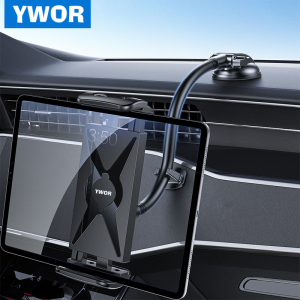 YWOR Car Dash Tablet Holder Mount Truck Dashboard Phone Stand with Strong Sticky Gel Suction Cup for iPad Pro 9.7 11 12.9 / A