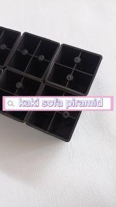KAKI KURSI SOFA HITAM PLASTIK KOKOH KURSI FURNITUR MEUBEL TINGGI 6CM