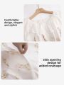 MiiOW | Breathable Thin Maternity Nightgown Women's Summer Home Clothes Sleepwear Cotton Blend Long Sleeve Midi Dress Round Neck. 