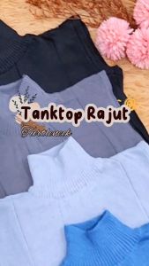 Ghaniya Clothing - Turtleneck Wanita Lexbong Knit Tank Top Rajut Import Blouse Korean