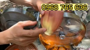 Máy bào hoa chuối thái hoa chuối chạy điện - Điều chỉnh độ dày mỏng