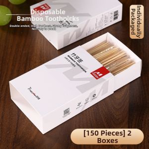 TAFUMAN | Disposable Bamboo Toothpicks Individually Wrapped Food Grade