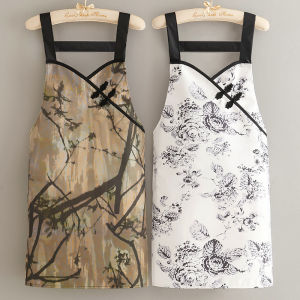 Print Horse-Face Skirt Overclothes New Chinese Catering Staff Stain-Resistant Anti-Fouling Cooking Special Overclothes Outwear Overalls