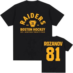Fashion Ilya Rozanov 81 Boston Raiders Graphic Tee Men Women Cotton Short Sleeve TV Competition Theme T-Shirt