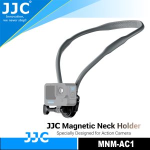 JJC Magnetic Neck Holder for Action Cameras Compatible with DJI Osmo Pocket 3/Pocket 2DJI Action 5 Pro/4/3/2 GoPro Hero 12/11/10Insta360 Ace Pro 2 & More Action CamerasSuit For Outdoor Sports Vlogging Live Streaming