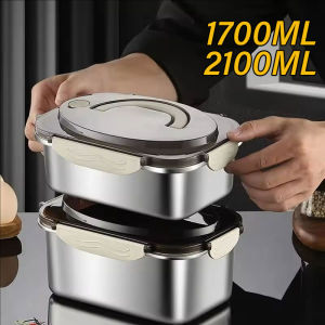 YESPERY 316 Stainless Steel Kitchen Fresh-Keeping Box Lunch Bento Box Portable Sealed Food Storage Containers for Work Picnic Tableware