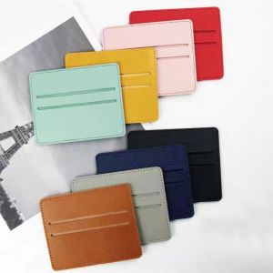 JIYAN2866 PU Leather ID Card Holders Mini Ultra-thin Wallet Case Durable Business Card Wallet Women Men