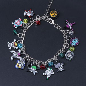 Japanese Hot-blooded Anime Bracelet Sauron Esmery Skull Pirate Pendant Fan Gift Men Bangle Jewelry Gifts pulseras hombre