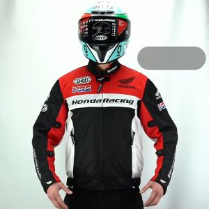 เสื้อปั่นจักรยานสากลสำหรับทุกฤดูกาล ชุดแข่งมอเตอร์ไซค์ เสื้อแจ็คเก็ต ปักที่สวยงาม ป้องกันการล่มสลายและกันลม