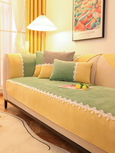 Luxurious Anti-Slip Sofa Cushion All-Season Linen Cotton Cover Nordic Full-Coverage Summer Modern Simple Combination Sofa Pad