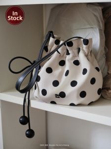 CHIO‘2ND | Vintage Polka Dot Corded Bucket Bag
