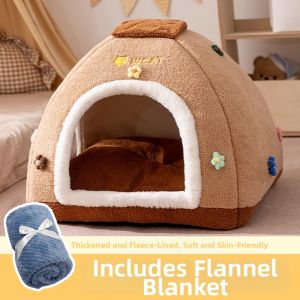 SHENJINGMAO | Winter Warmth Semi-enclosed Thick Cat Bed